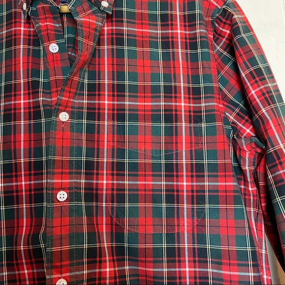 J Crew Red Holiday Plaid Cotton Button Up Shirt Men’s Size Small - Picture 8 of 8